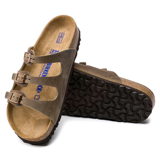 Birkenstock Women's Florida Soft Footbed Sandal Tobacco Oiled Leather - Brekken's
