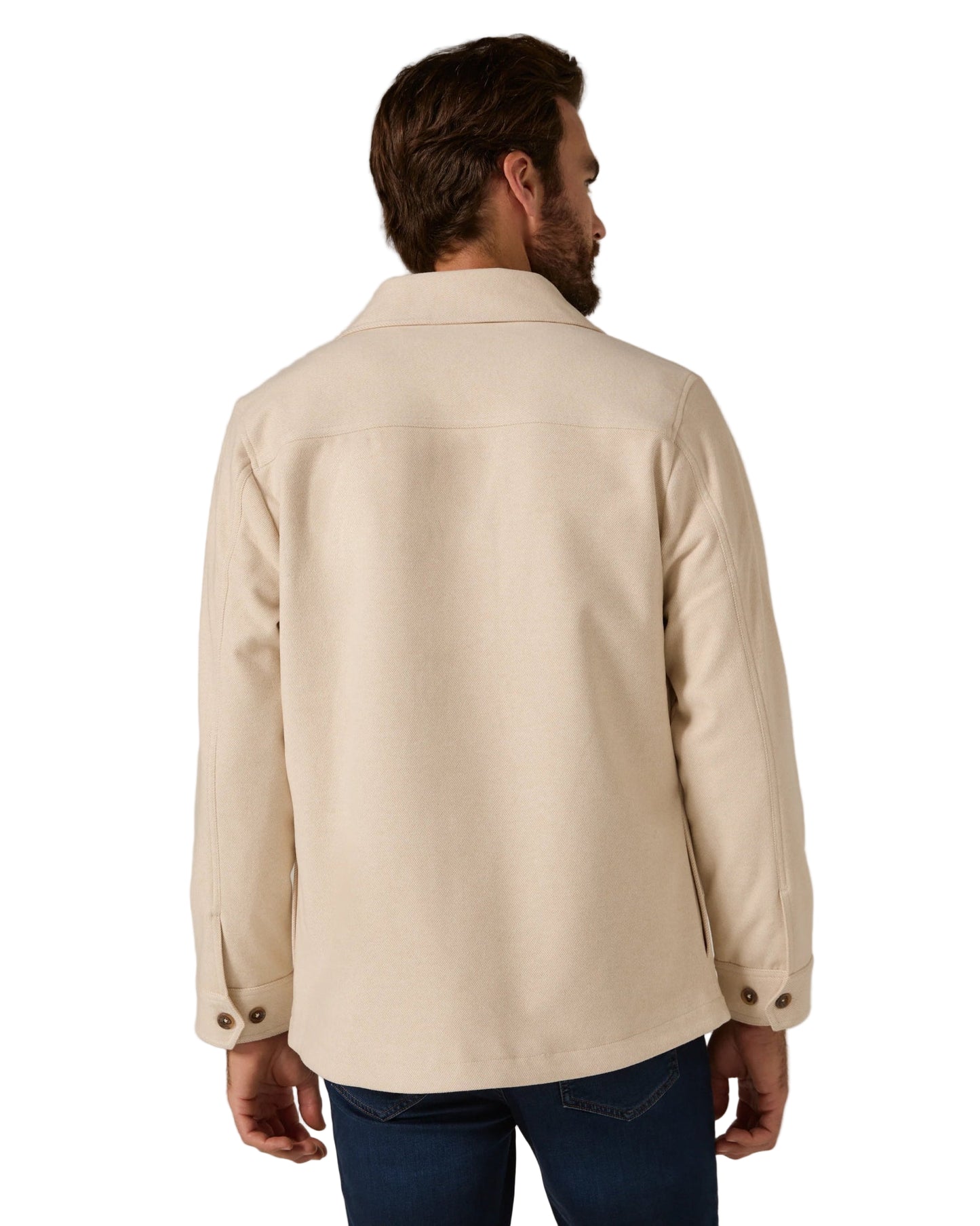 7 Diamonds Men’s Craftsman Twill Shacket Beige