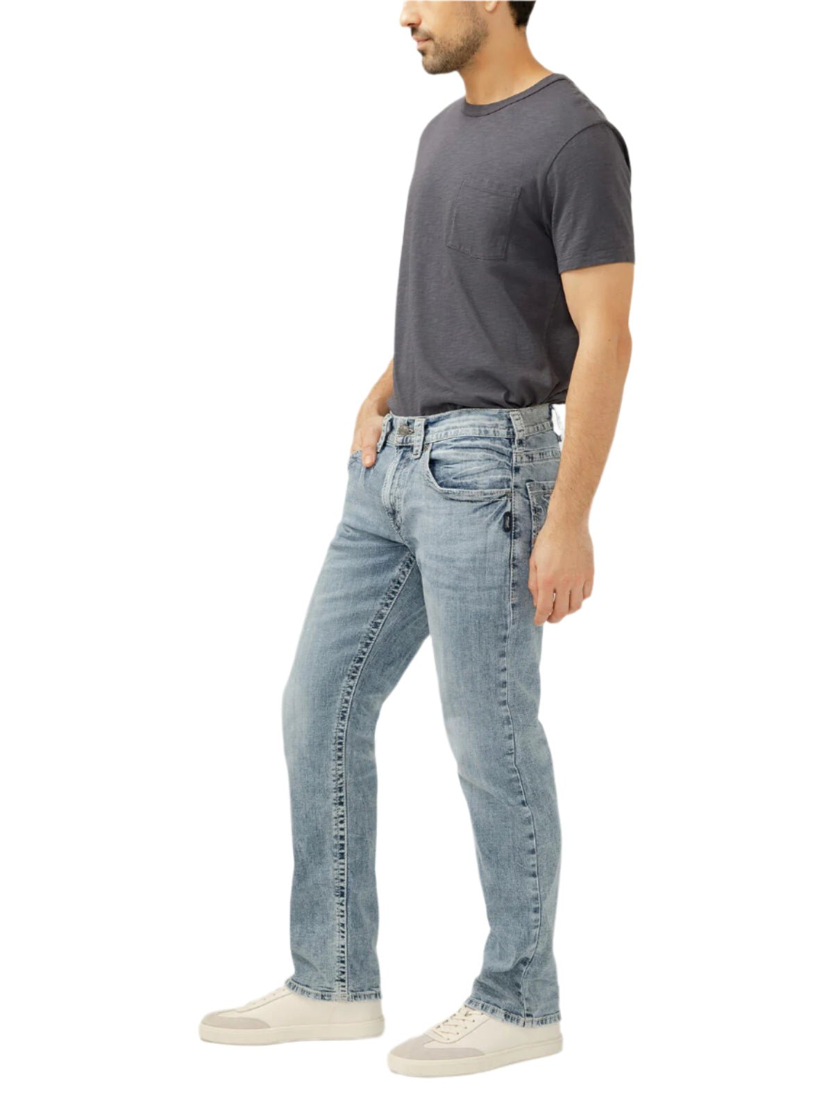 Silver Men’s Eddie Relaxed Fit Tapered Leg Jeans M42995SMC230 - Brekken's