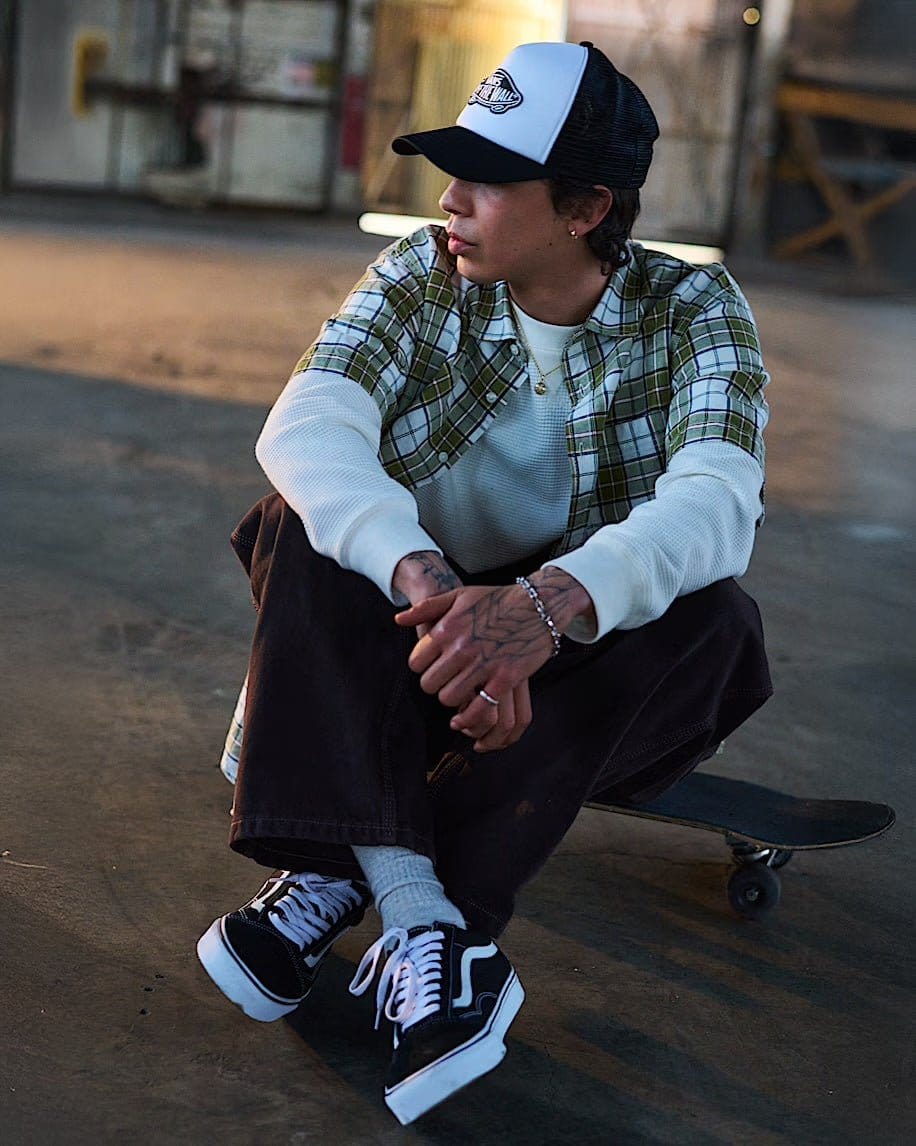 Vans Old Skool Skate Shoe Black White - Brekken's