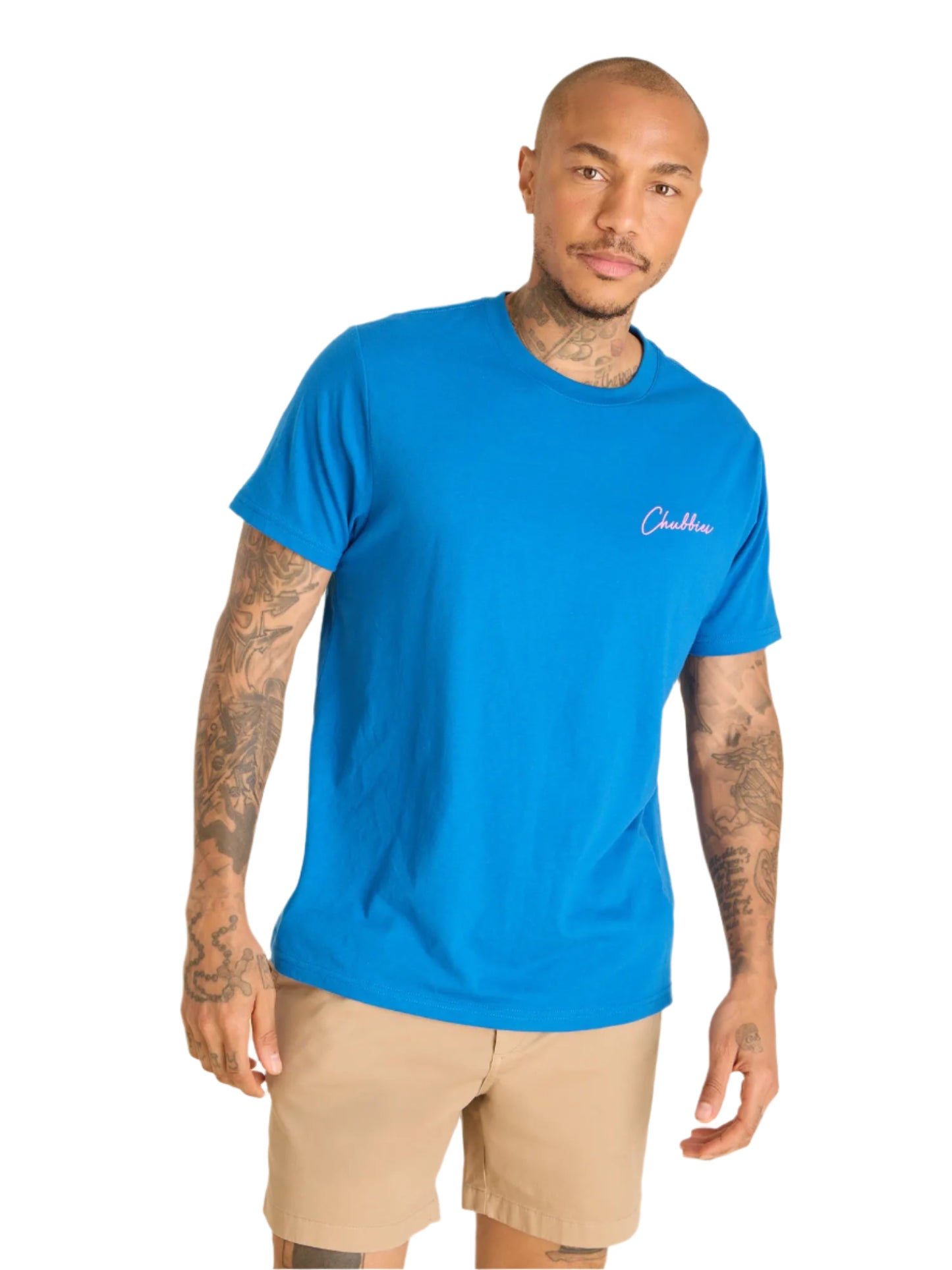 Chubbies Men's The Navy Circle Non Pocket Graphic Tee Bright Blue