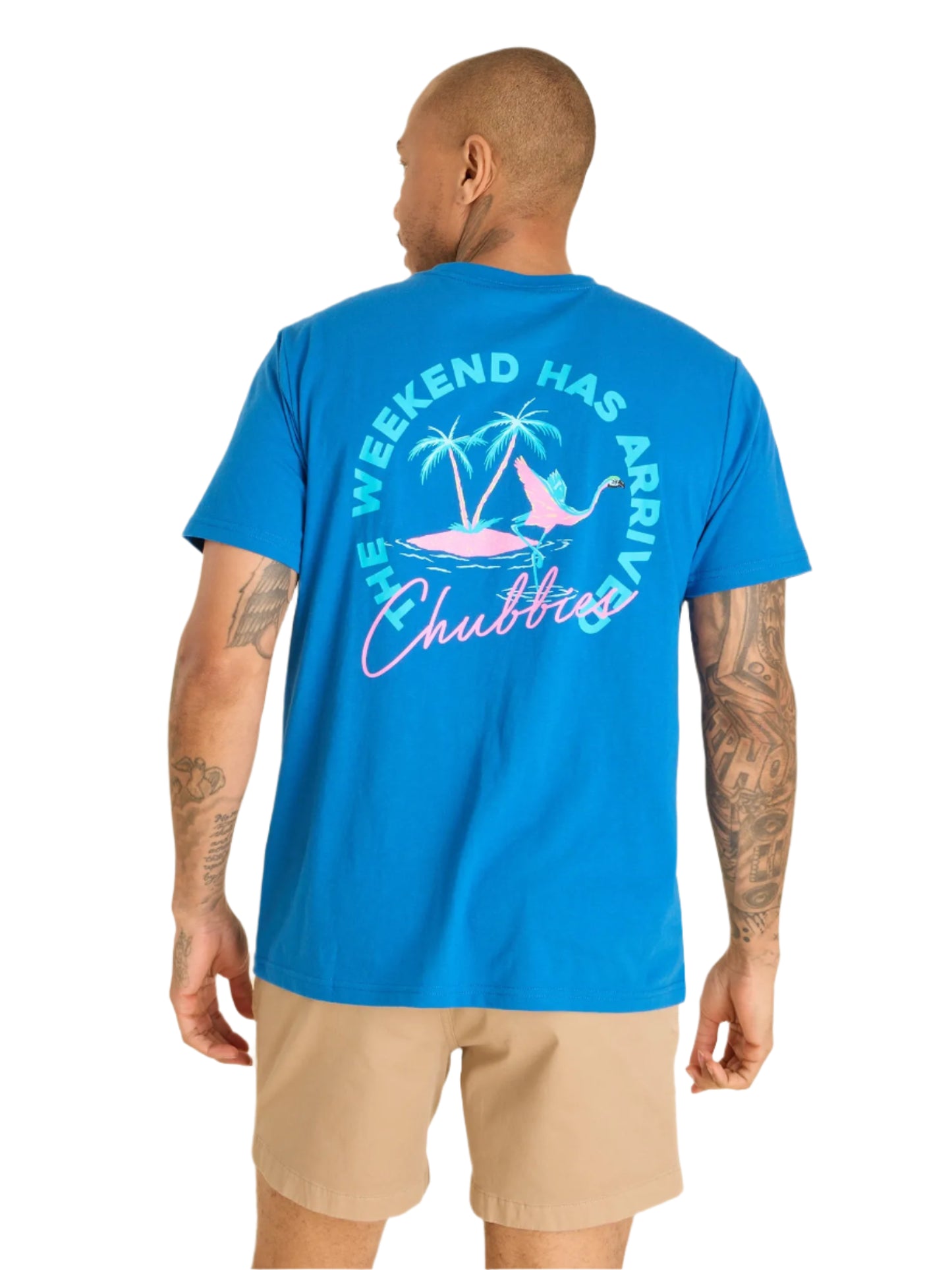 Chubbies Men's The Navy Circle Non Pocket Graphic Tee Bright Blue