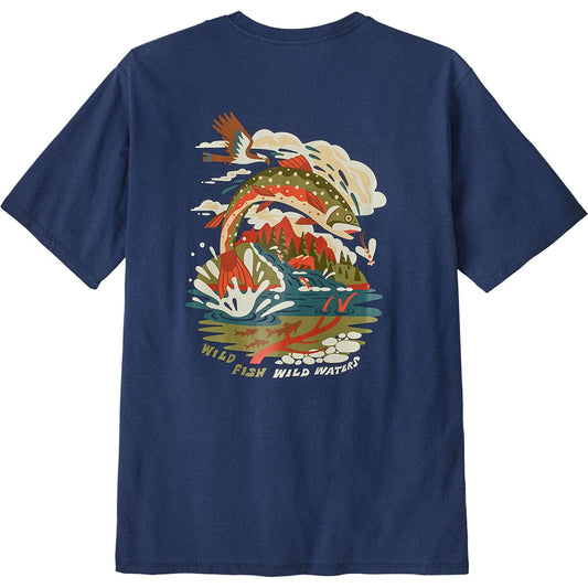 Patagonia Men's Take a Stand Responsibili-Tee Pine Stream: Clement Blue