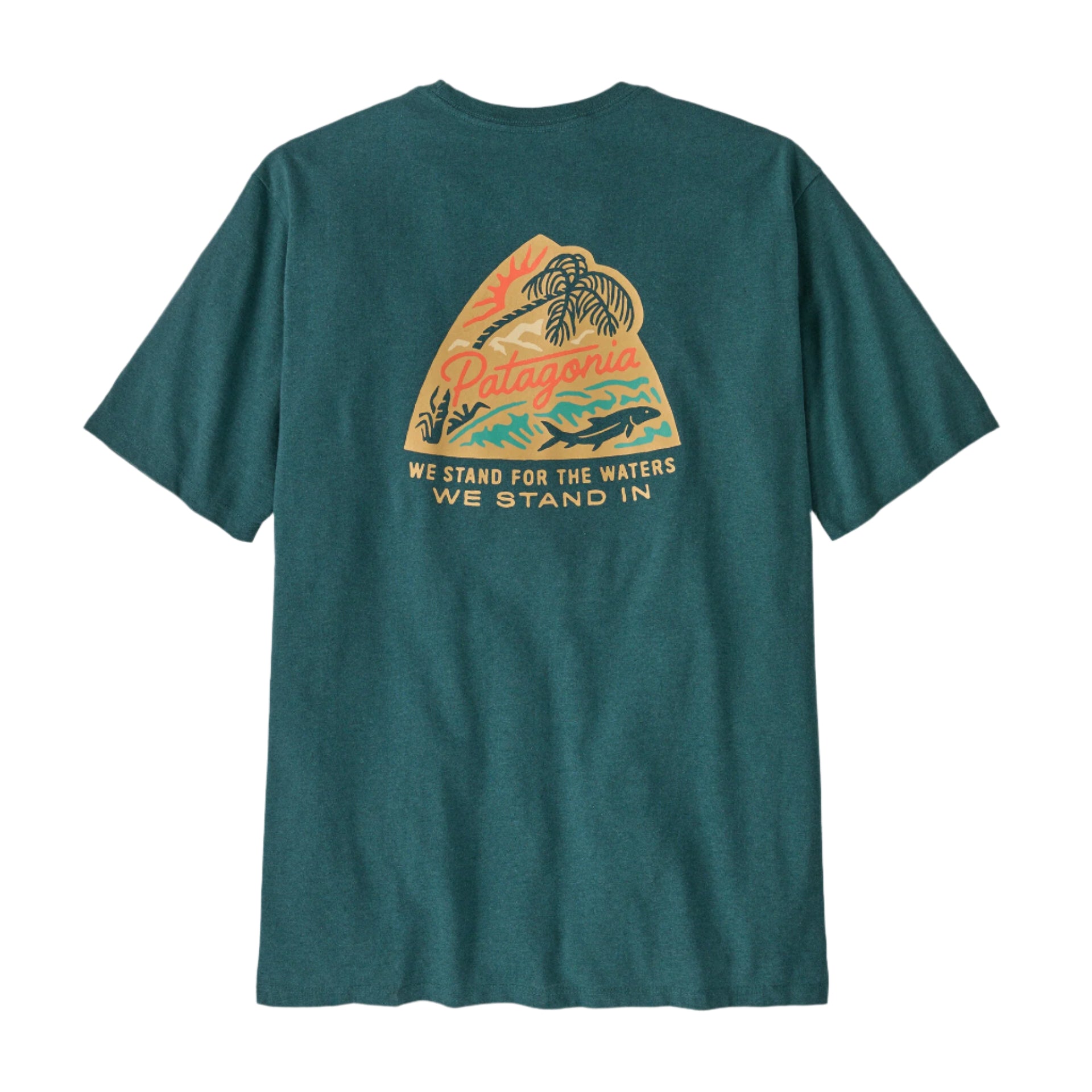 Patagonia Men's Take a Stand Responsibili - Tee Bayou Badge: Wetland Blue - Brekken's