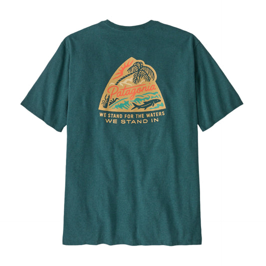 Patagonia Men's Take a Stand Responsibili - Tee Bayou Badge: Wetland Blue - Brekken's