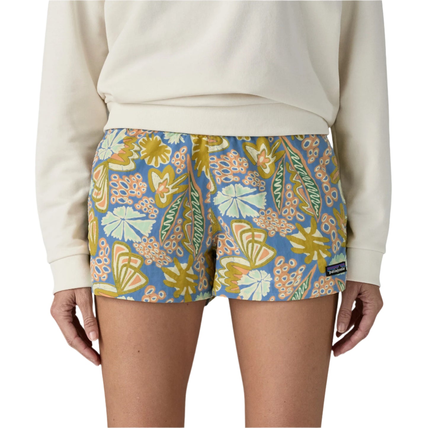 Patagonia Women's Barely Baggies Shorts - 2 1/2 in. Flourish: Abundant Blue - Brekken's