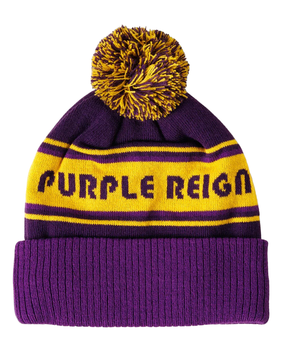Waggle Pom Beanie Purple Reign