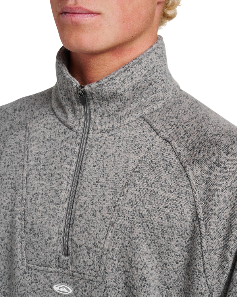 Quiksilver Men's Keller Half Zip Mock Smoked Gray Heather