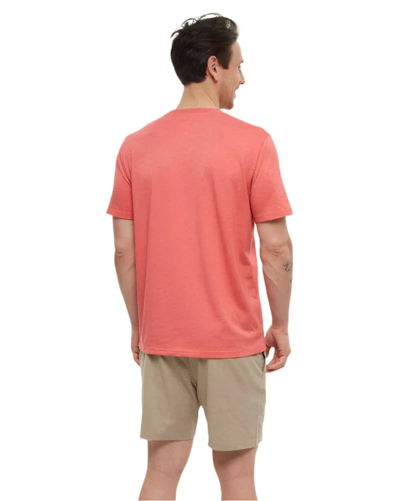 Tentree Men's Baker T-Shirt Deep Coral Heather - Brekken's