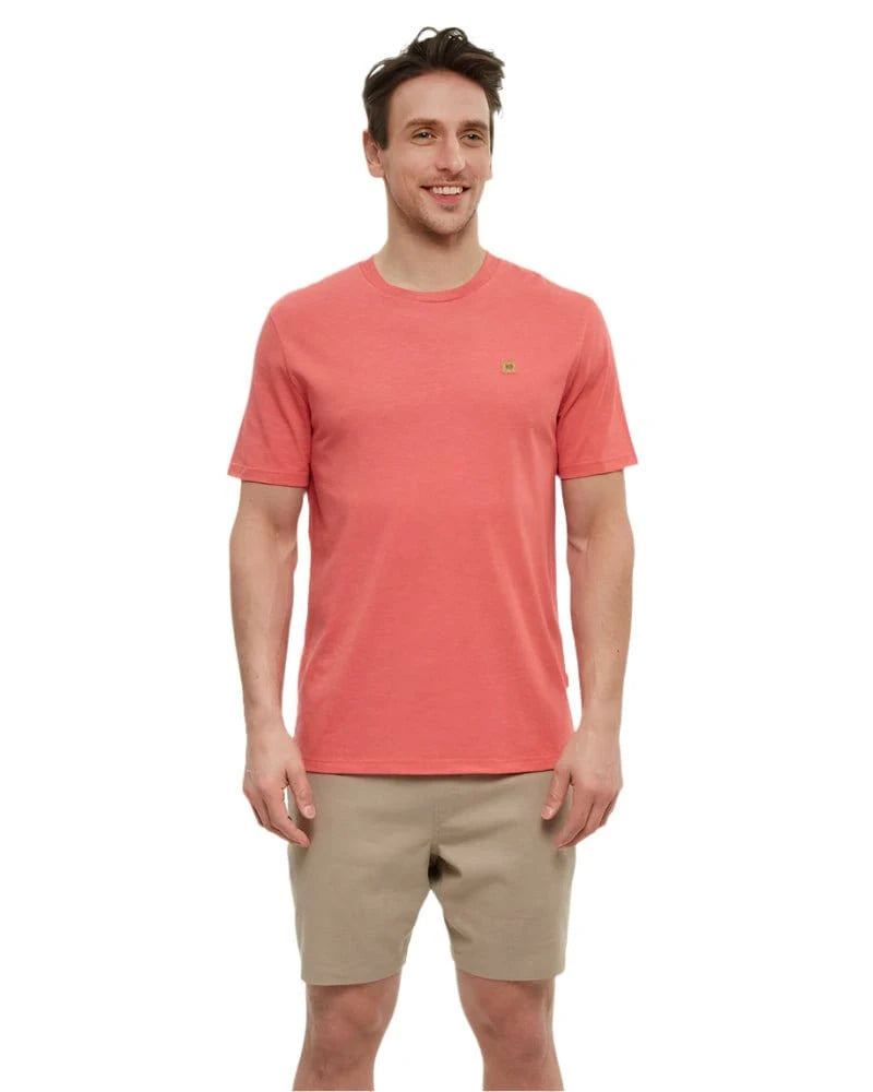Tentree Men's Baker T-Shirt Deep Coral Heather - Brekken's