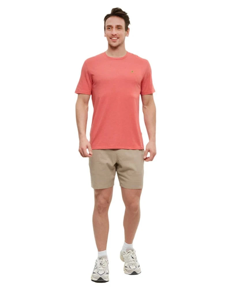 Tentree Men's Baker T-Shirt Deep Coral Heather - Brekken's