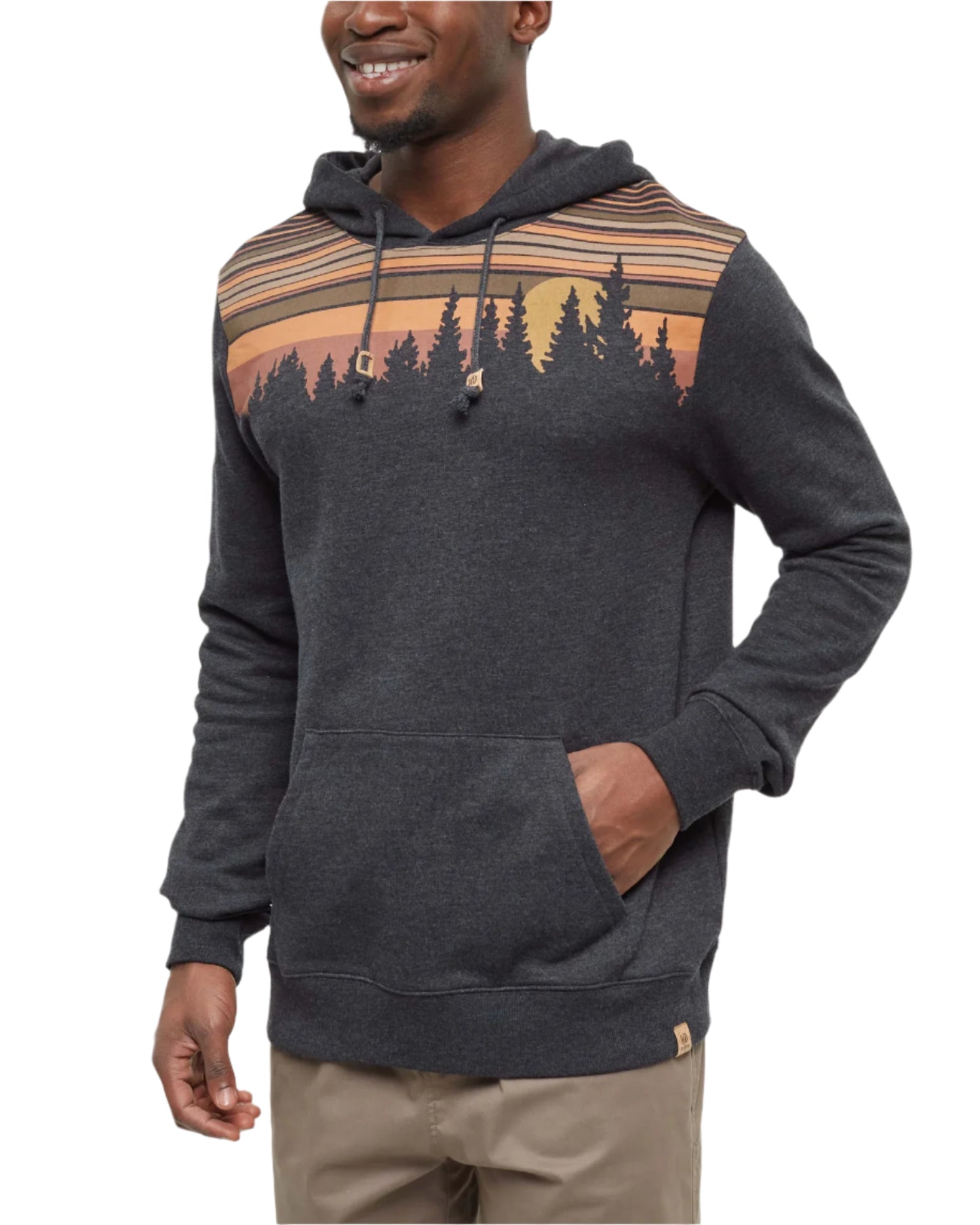 Tentree Men's Retro Juniper Hoodie Meteorite Black Heather
