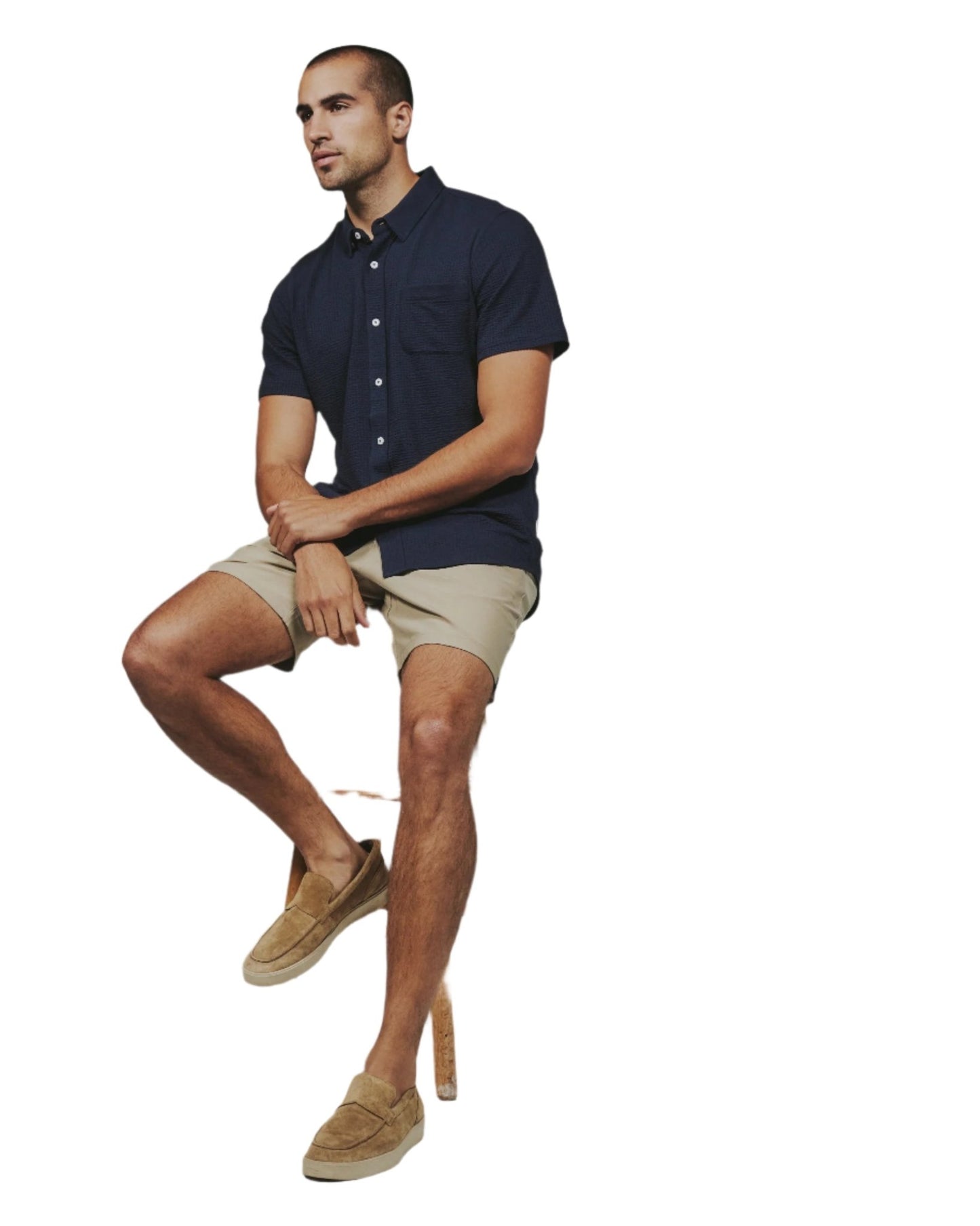 7 Diamonds Men's Bennet Short Sleeve Shirt Navy - Brekken's