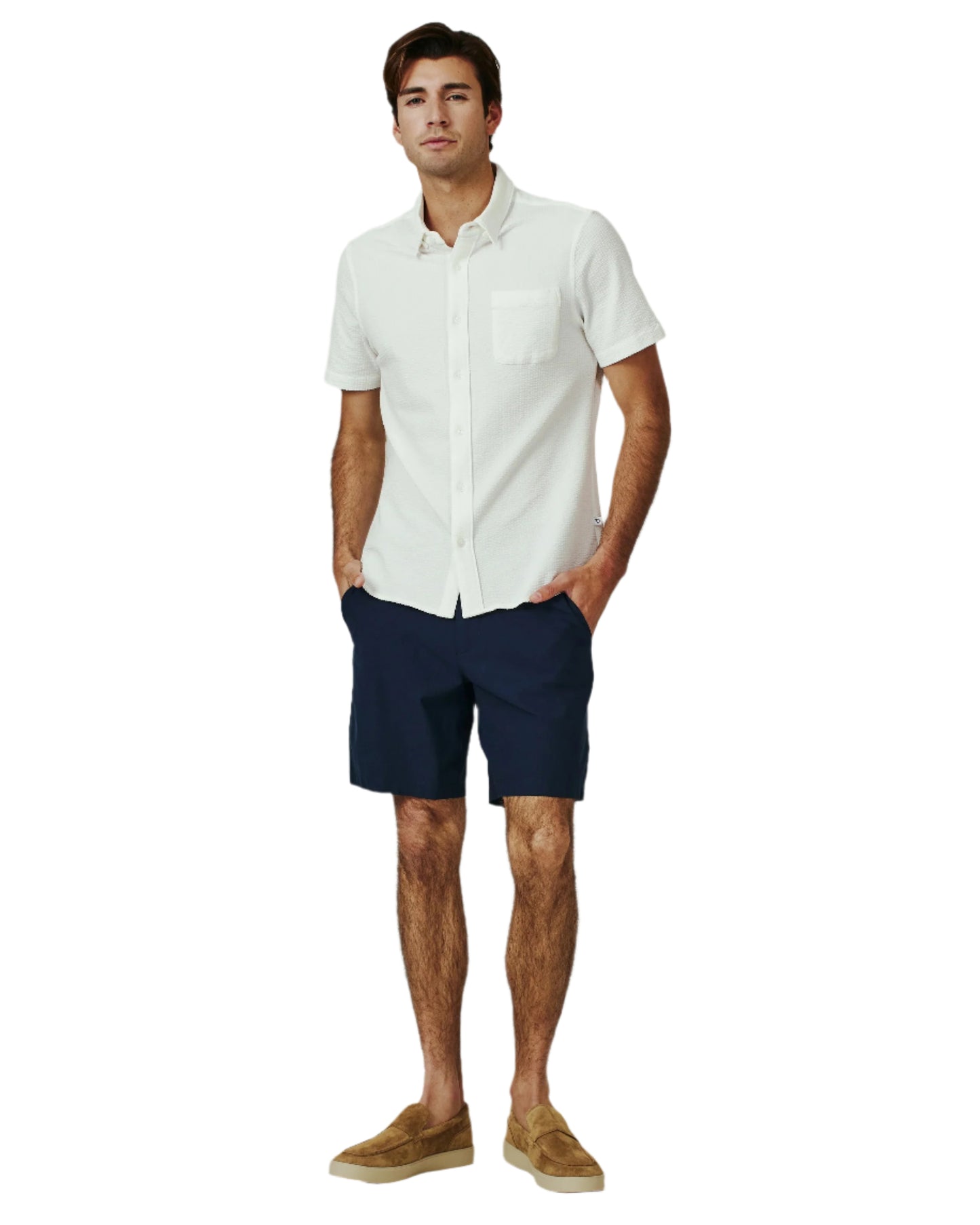 7 Diamonds Men's Bennet Short Sleeve Shirt Ivory