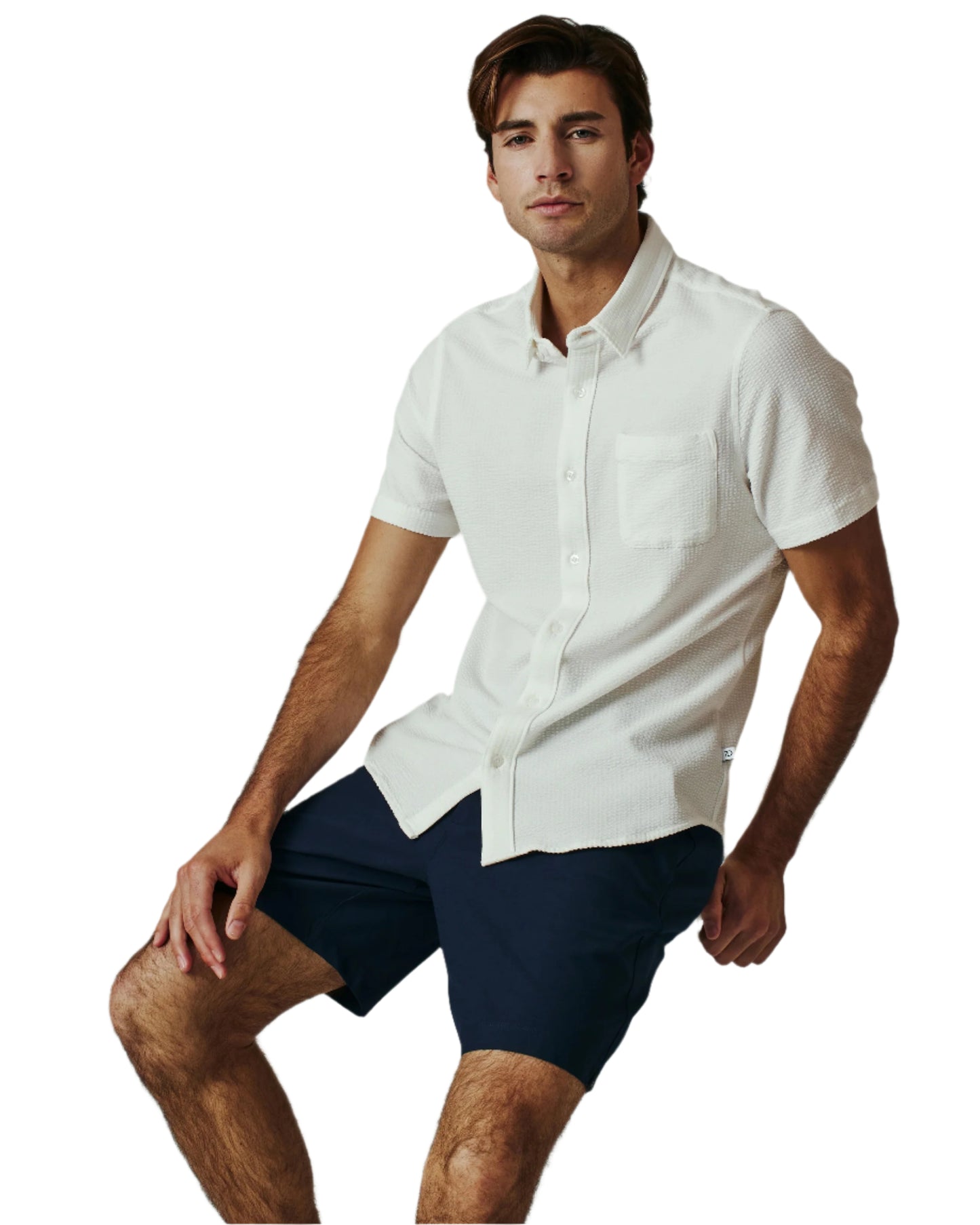 7 Diamonds Men's Bennet Short Sleeve Shirt Ivory