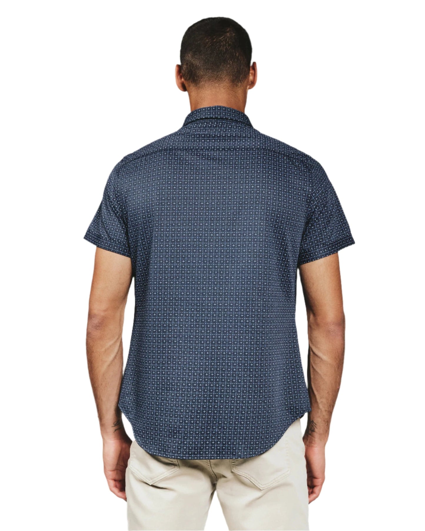 7 Diamonds Men's Brenner Short Sleeve Shirt Navy - Brekken's