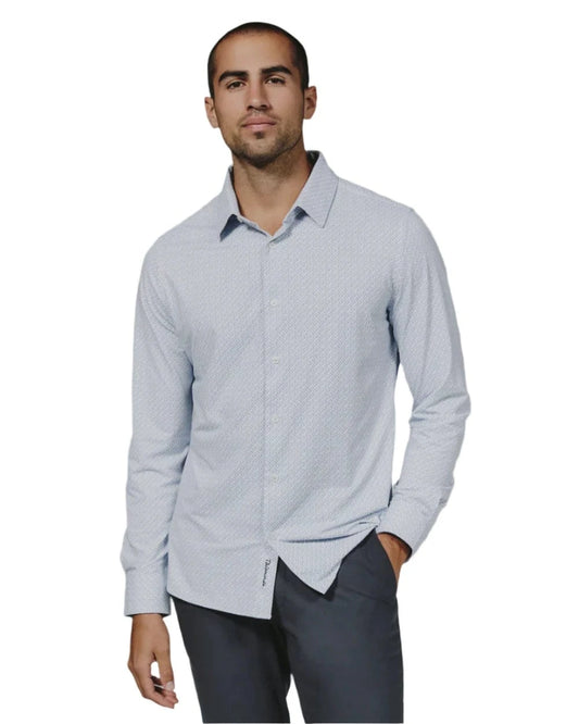 7 Diamonds Mens Pesaro Long Sleeve Shirt Light Blue - Brekken's