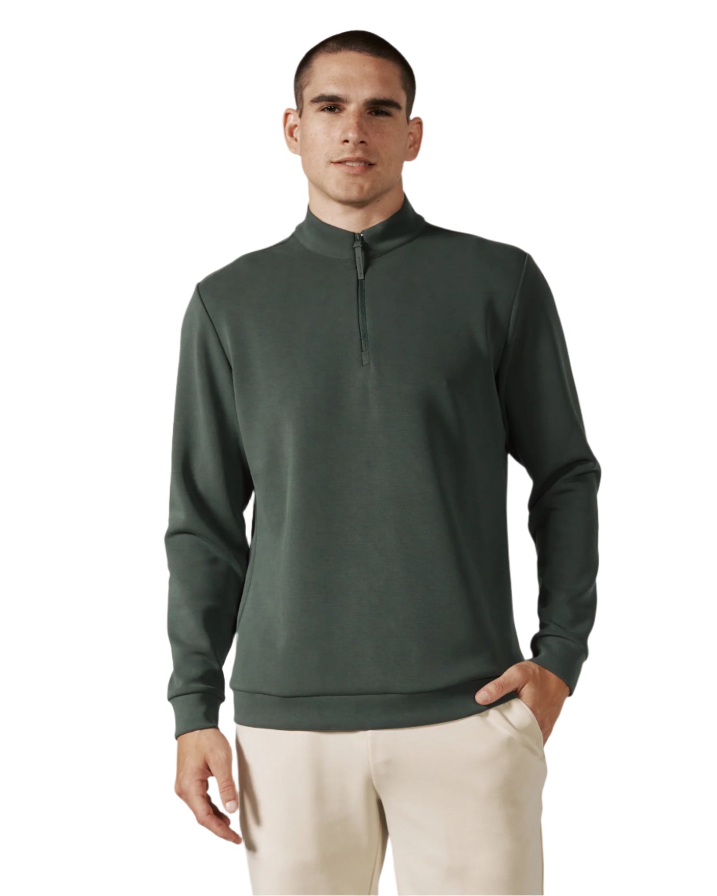 7 Diamonds Men's Rev Quarter Zip Basil