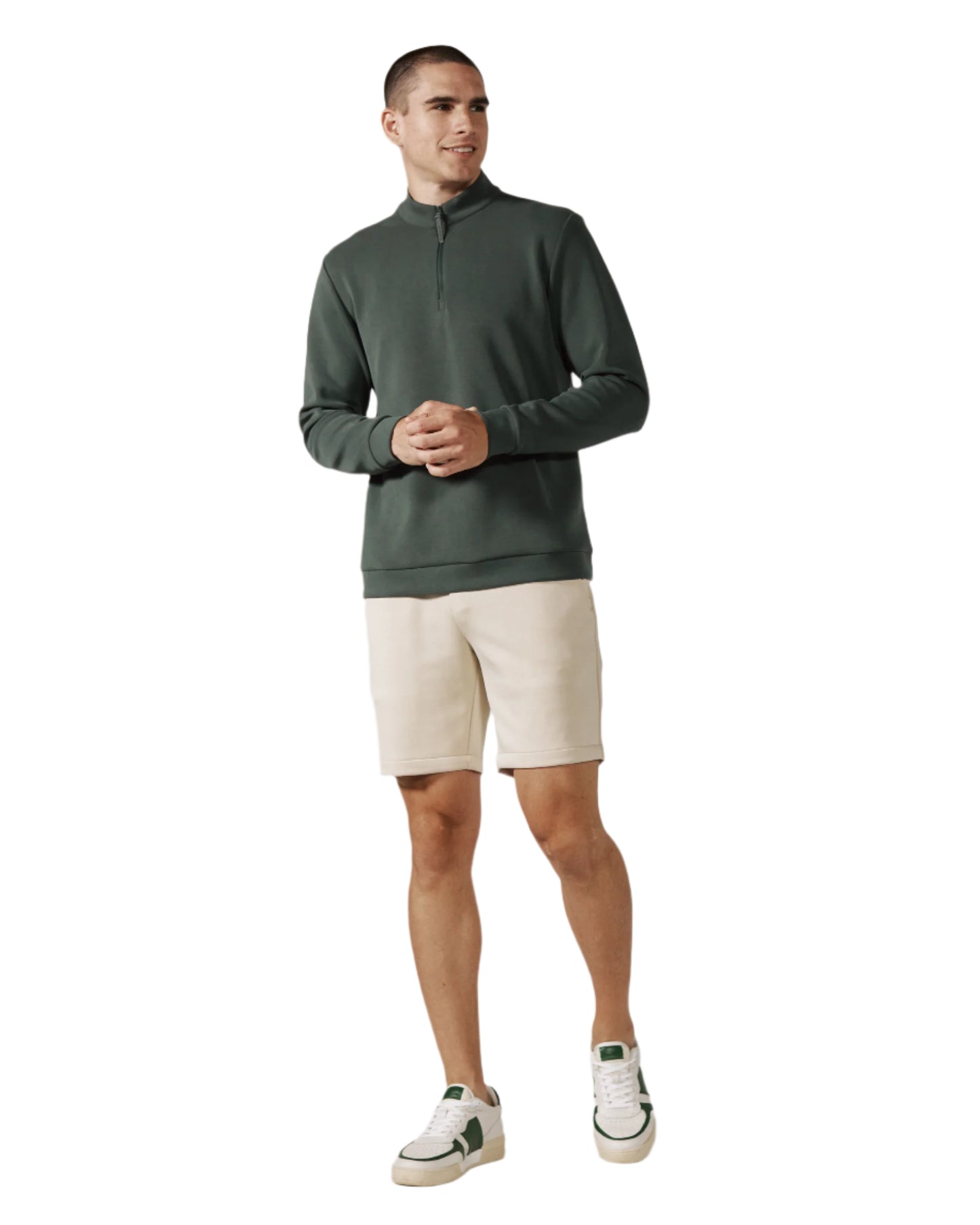 7 Diamonds Men's Rev Quarter Zip Basil