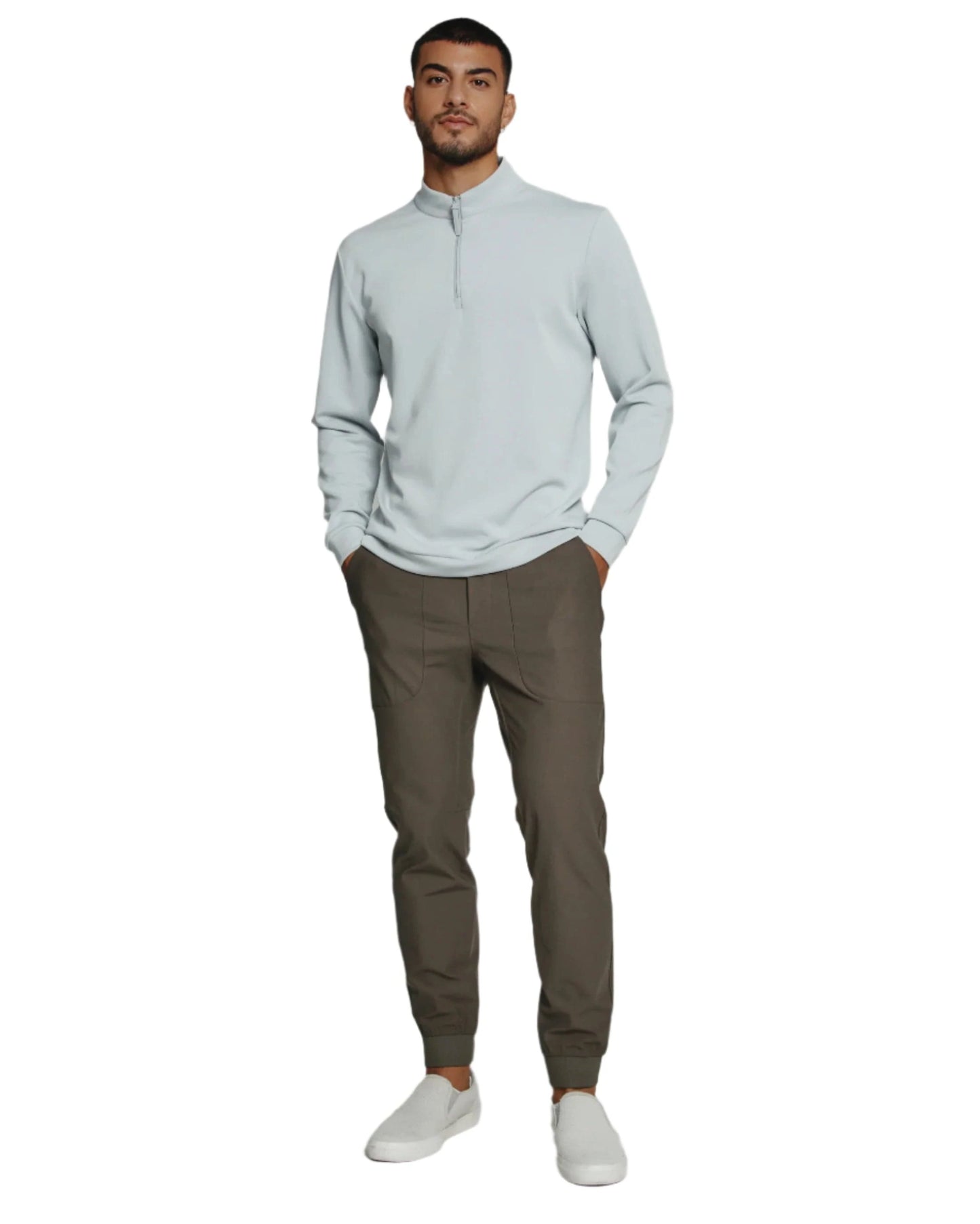 7 Diamonds Men's Rev Quarter Zip Platinum - Brekken's