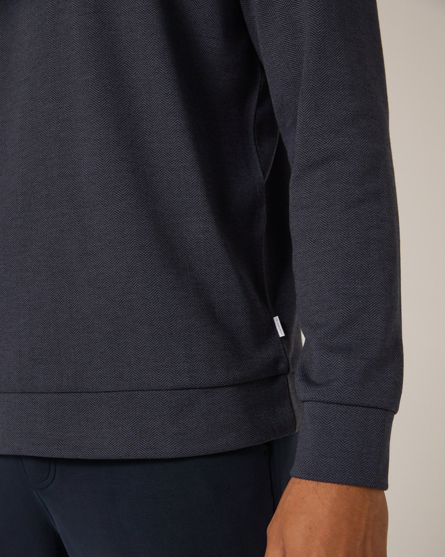 7 Diamonds Men’s Roarke Herringbone Hoodie Navy