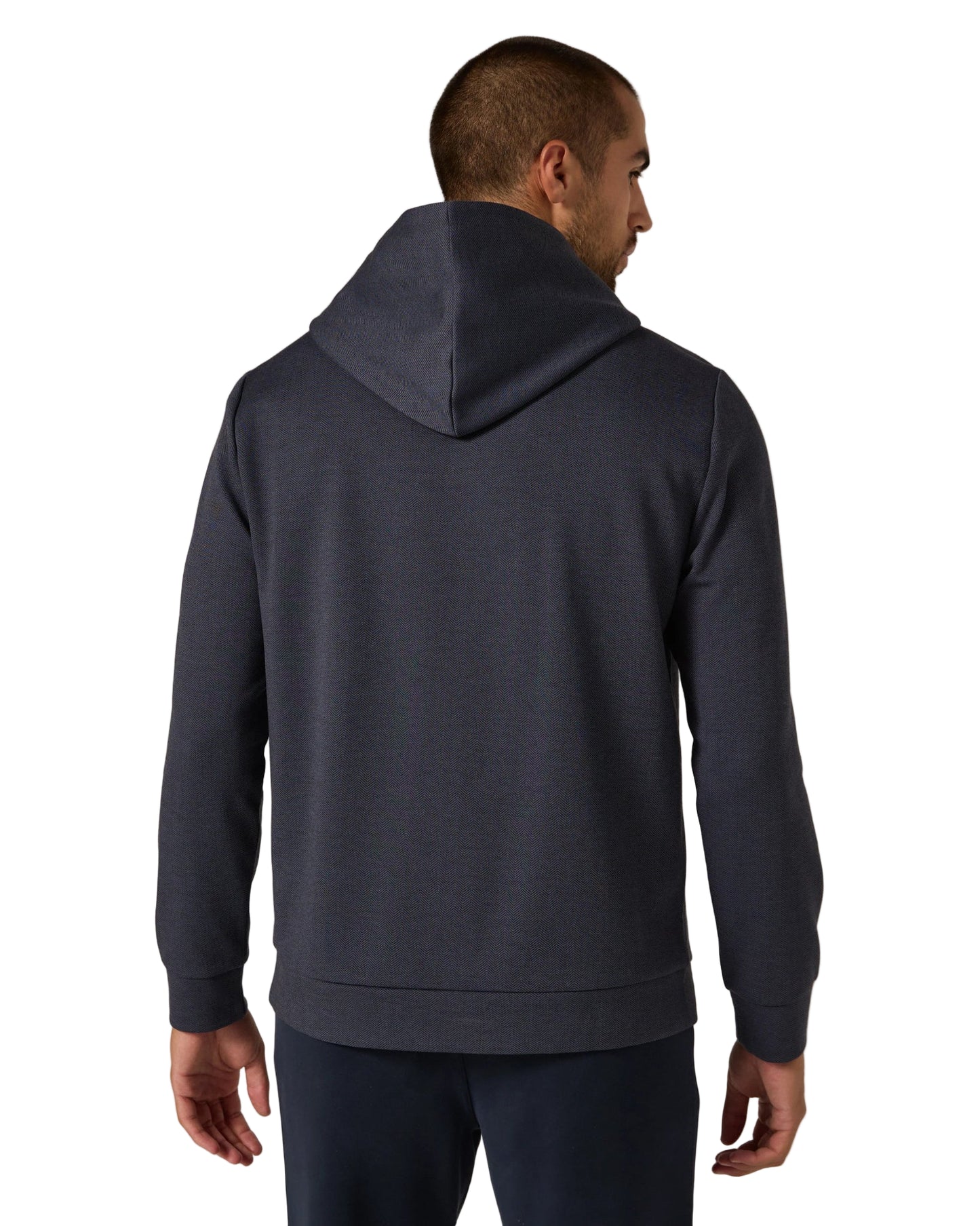 7 Diamonds Men’s Roarke Herringbone Hoodie Navy