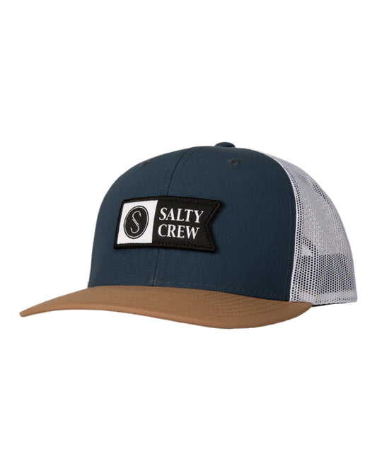 Salty Crew Men's Pinnacle 2 Retro Trucker Indigo/Tan - Brekken's