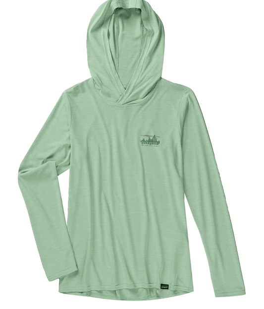 Patagonia Women's Cap Cool Daily Graphic Hoody '73 Skyline: Rinsed Green X - Dye - Brekken's