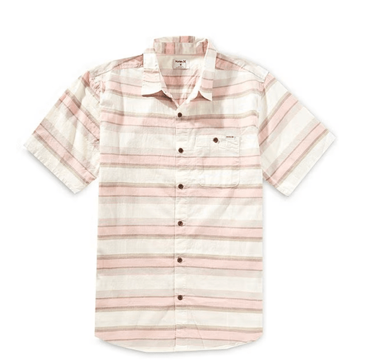 Hurley Men's One And Only Lido Stripe SS Bone - Brekken's