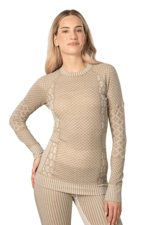 Kari Traa Women's Smekker Long Sleeve Baselayer Mocha