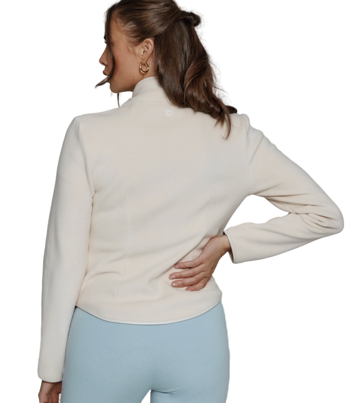7 Diamonds Women’s Park Fleece Jacket Ivory