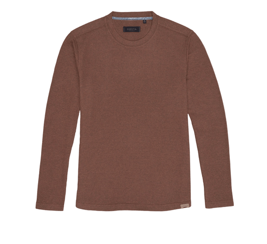 Dakota Grizzly Men's Lewis Waffle Long Sleeve Crew Neck Chestnut Shell