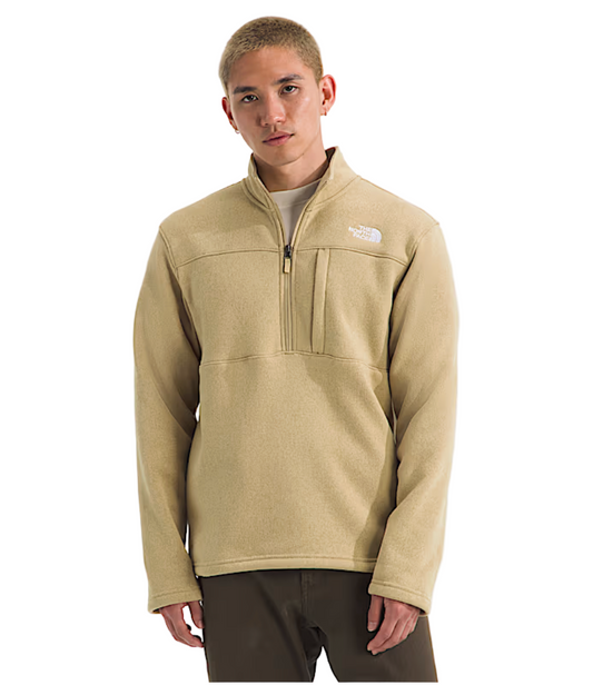 The North Face Men's Gordon Lyons ¼ Zip Khaki Stone Heather