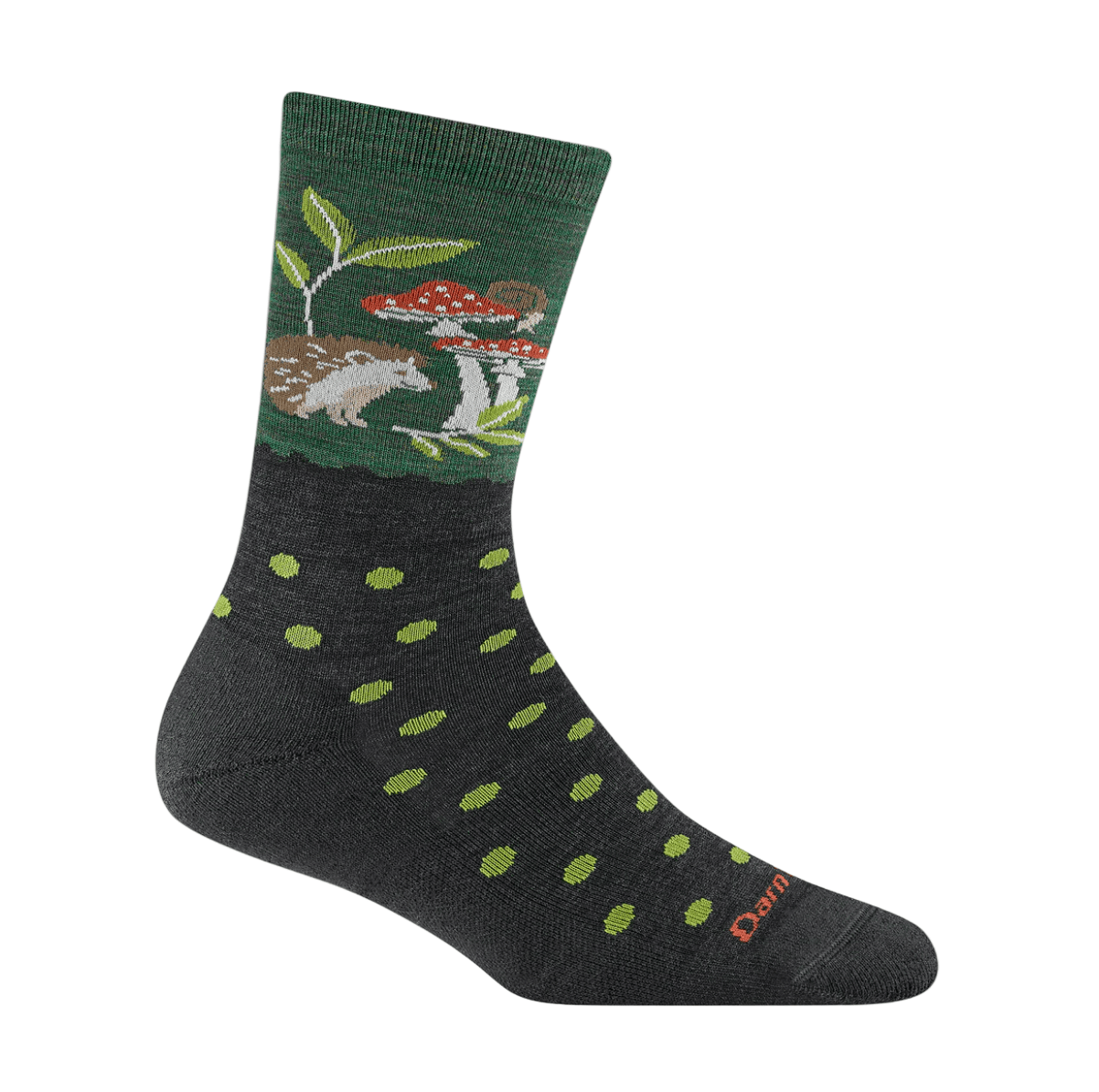 Darn Tough Women’s Wild Life Crew Lightweight With Cushion Hedgehog Moss