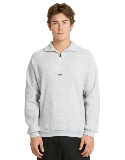 Quiksilver Men’s Apparel > Fleece & Midlayers Quiksilver Men's Keller Half Zip Mock Light Gray Heather