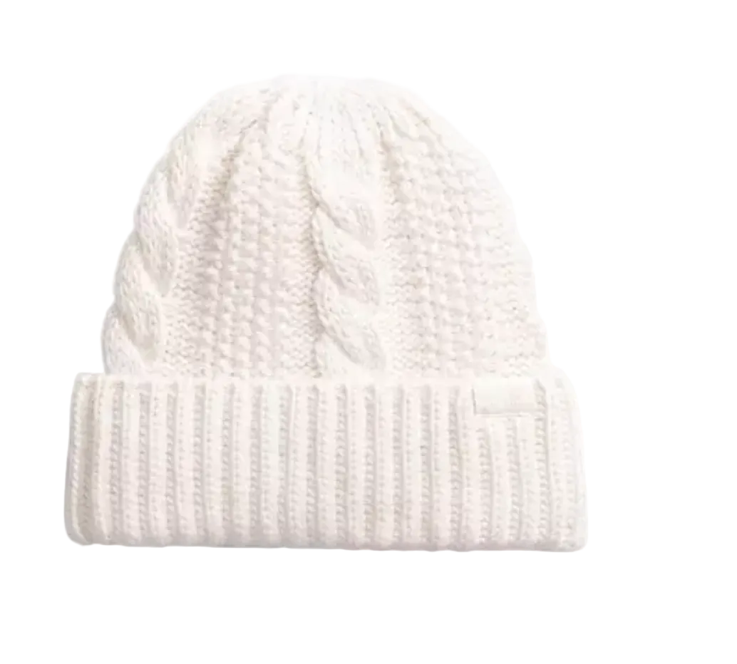 The North Face Women's Oh Mega Lined Beanie White Dune