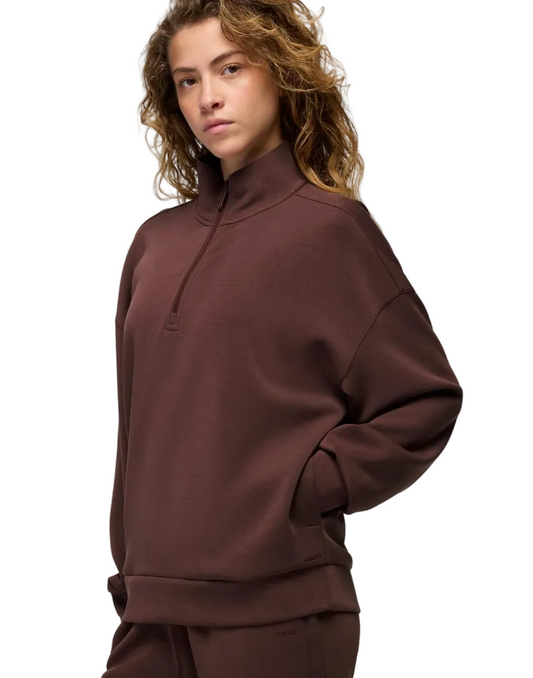 Prana Women's Shea Soft Relaxed Half Zip Cacao