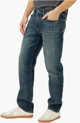 Silver Men's Eddie Athletic Fit Tapered Leg Jean Sierra