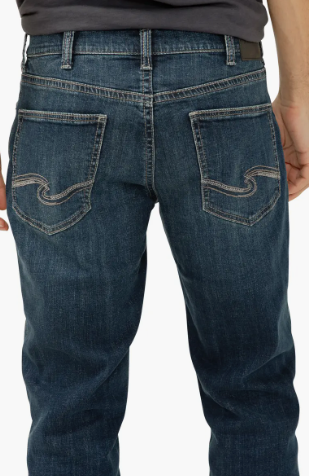Silver Men's Eddie Athletic Fit Tapered Leg Jean Sierra