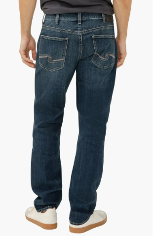 Silver Men's Eddie Athletic Fit Tapered Leg Jean Sierra