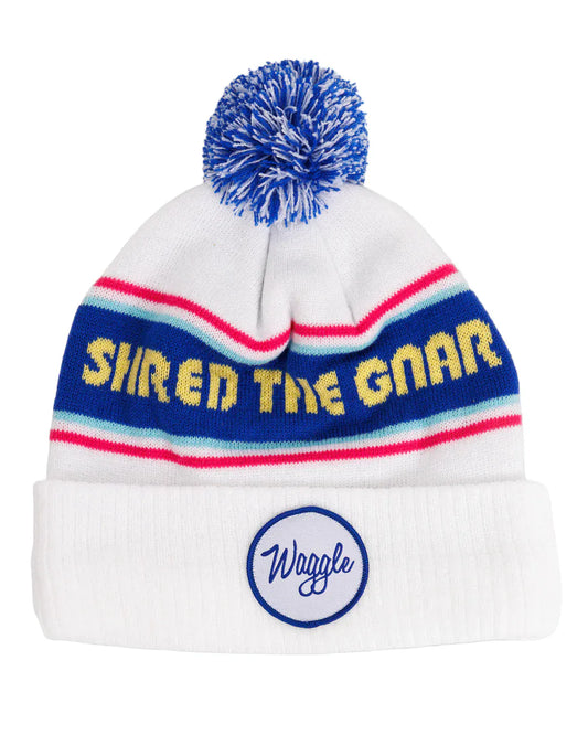 Waggle Shred The Gnar Pom Beanie