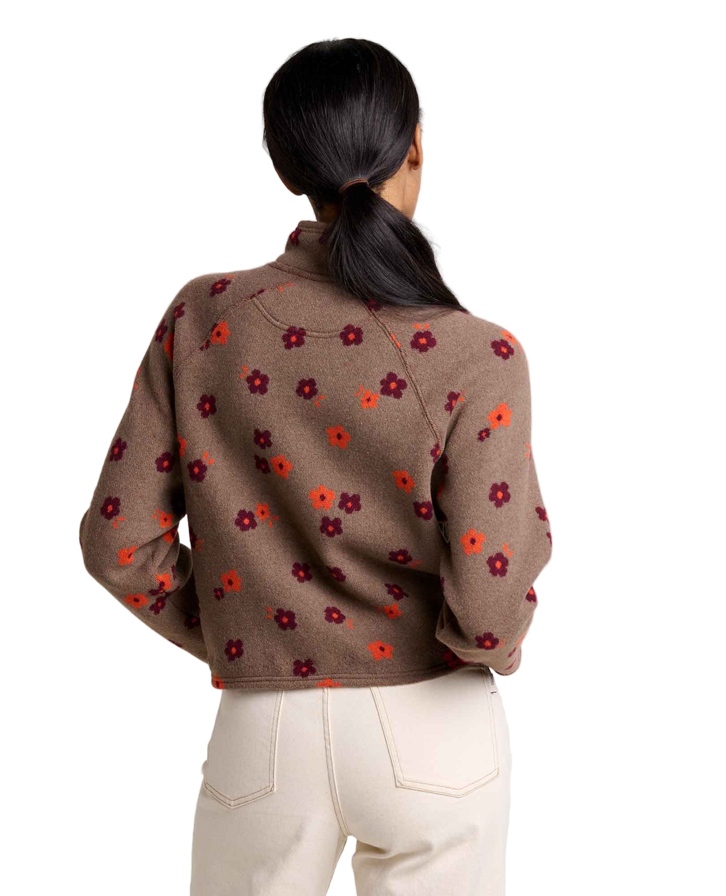 Toad Women’s Kennicott 1/4 Zip Falcon Brown Flowers