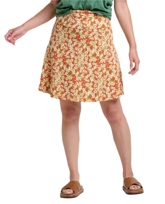 Toad&Co Women's Chaka Skirt Mango Daisy Field Print - Brekken's