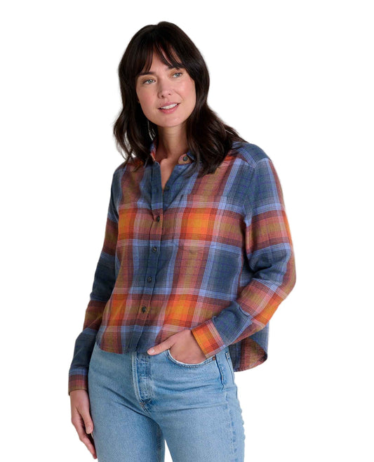 Toad Women's Re - Form Flannel Boxy LS Shirt Ink Ombre - Brekken's