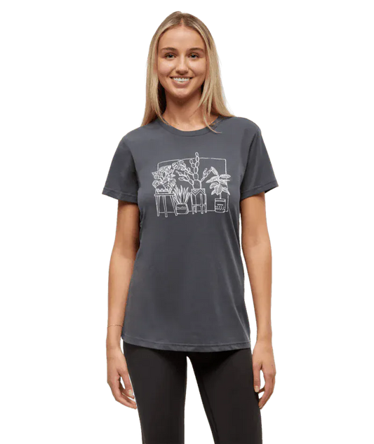 Tentree Women's Plant T-Shirt Graphite/Vintage White - Brekken's
