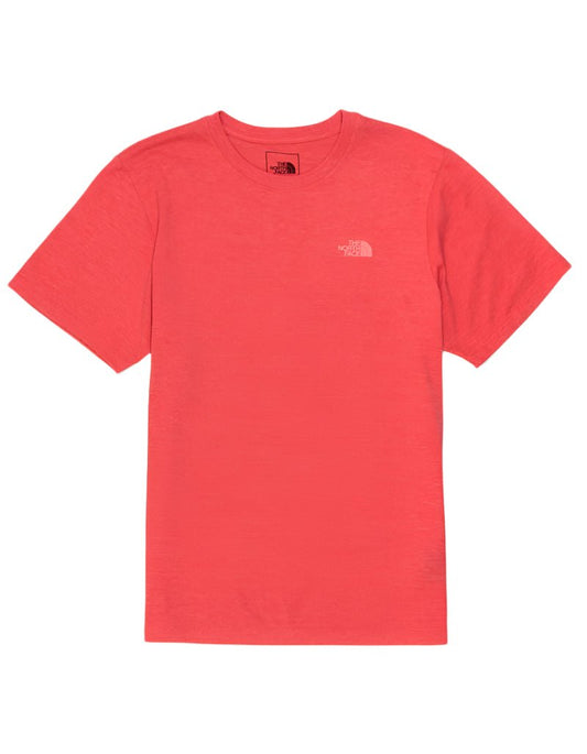 The North Face Men's S/S Tri - Blend Tee Clay Red White Heather - Brekken's