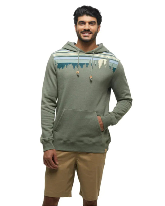 Tentree Men's Retro Juniper Hoodie Agave Green Heather/Jasper - Brekken's