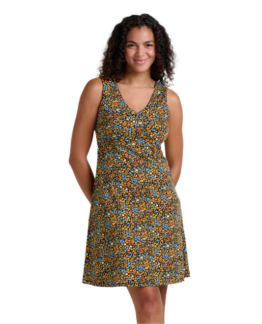 Toad&Co Women's Rosemarie Sleeveless Dress Black Ditsy Print - Brekken's