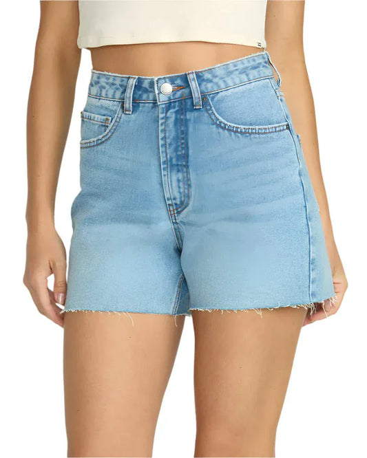 Billabong Women's Riley Denim Short Faded Indigo Fray - Brekken's