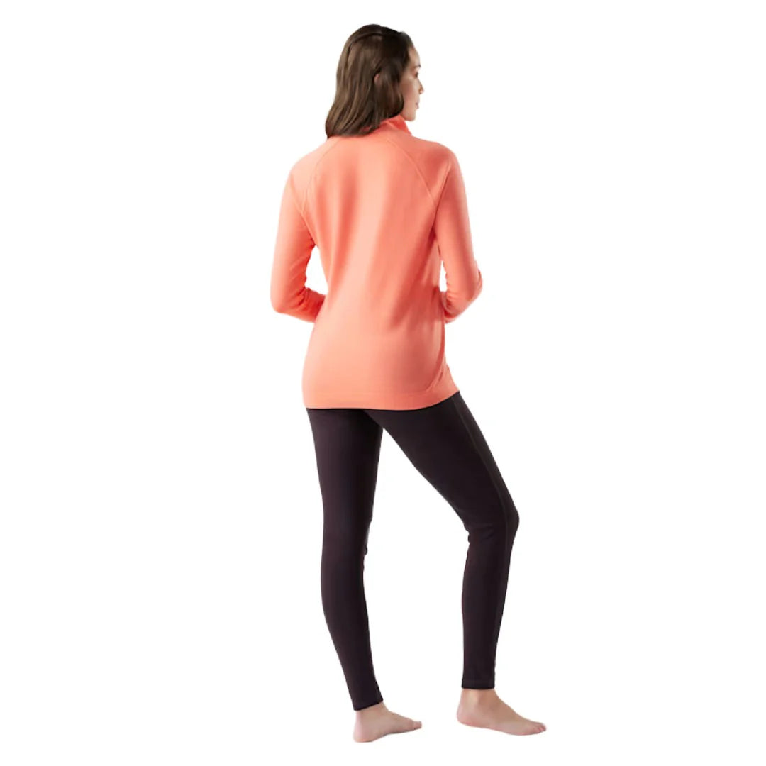 Smartwool Women's Classic Thermal Merino Base Layer 1/4 Zip Coral Reef